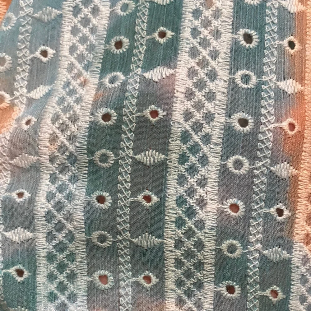 Ruby Rd. Blue and Peach Textured Cardigan - Picture 3 of 8